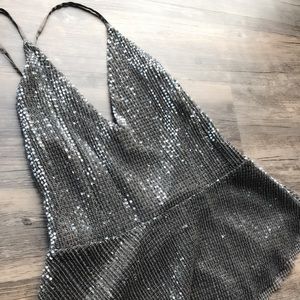 Express sequin top